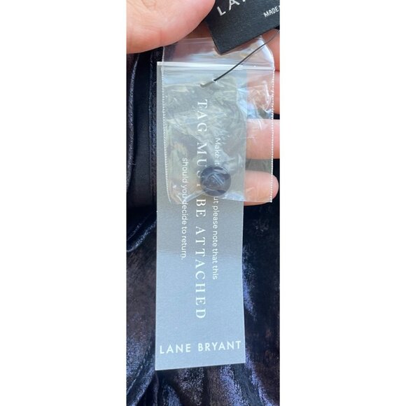 Lane‎ Bryant Metallic Ruffle Tiered Mini Dress Sz 22 NWT Whimsigoth Fairy Grunge - Picture 6 of 8